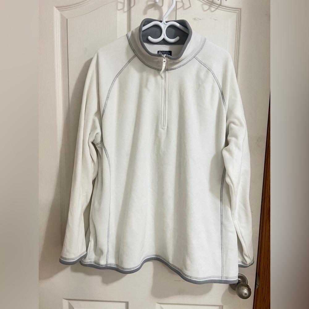 White Fleece Pullover